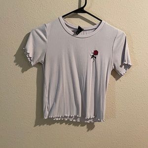Lavender wild fable shirt with rose
